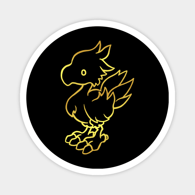 gold chocobo Magnet by zildiankarya